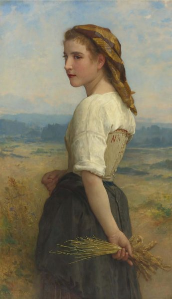 Glaneuse  by William Bouguereau - Hand-Painted Oil Painting Reproduction