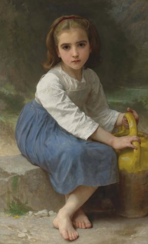 Jeune Fille a La Cruche by William Bouguereau Oil Painting