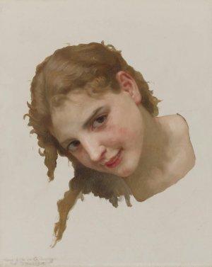 Jeune fille de la rochelle by William Bouguereau Oil Painting