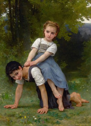 La Bourrique by William Bouguereau Oil Painting