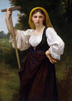La faneuse Oil painting by William Bouguereau