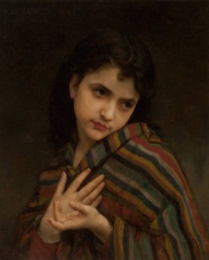 La frileuse by William Bouguereau Oil Painting