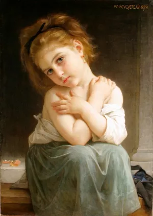 La Frileuse by William-Adolphe Bouguereau - Oil Painting Reproduction