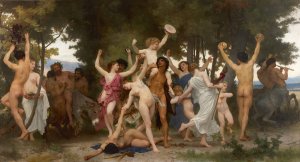 La Jeunesse de Bacchus by William Bouguereau Oil Painting