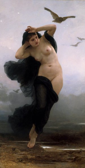 La Nuit by William Bouguereau Oil Painting