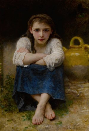 La serieuse by William Bouguereau Oil Painting