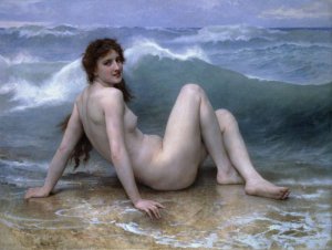 La Vague by William-Adolphe Bouguereau Oil Painting