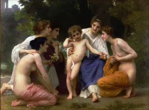 LAdmiration (also known as Admiration) by William-Adolphe Bouguereau Oil Painting