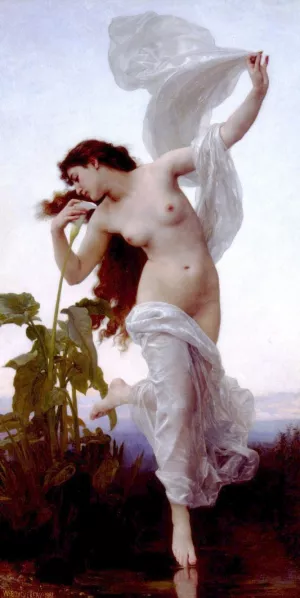 L'aurore (also known as Dawn) painting by William-Adolphe Bouguereau