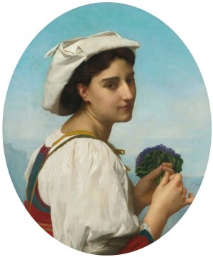 Le bouquet de violettes by William Bouguereau Oil Painting
