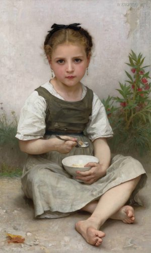Le Dejeuner Du Matin by William Bouguereau Oil Painting