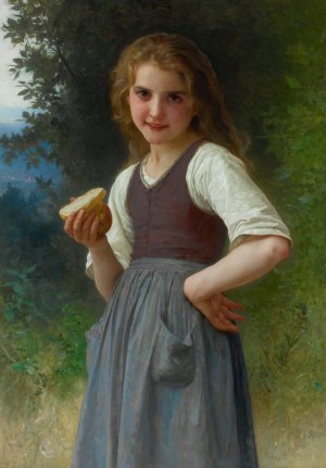 Le Gouter Aux Champs Oil painting by William Bouguereau