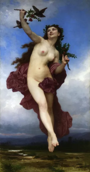 Le Jour by William-Adolphe Bouguereau - Oil Painting Reproduction
