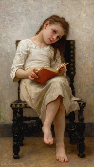 Le Livre De Prix by William Bouguereau Oil Painting