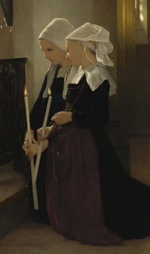 Le voeu a Sainte-Anne-D'auray by William Bouguereau Oil Painting