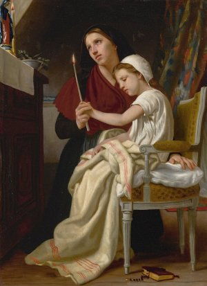 Le Voeu by William Bouguereau Oil Painting