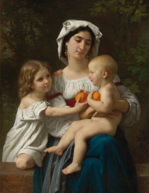 Les Oranges by William Bouguereau Oil Painting
