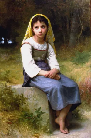 Meditation by William-Adolphe Bouguereau - Oil Painting Reproduction