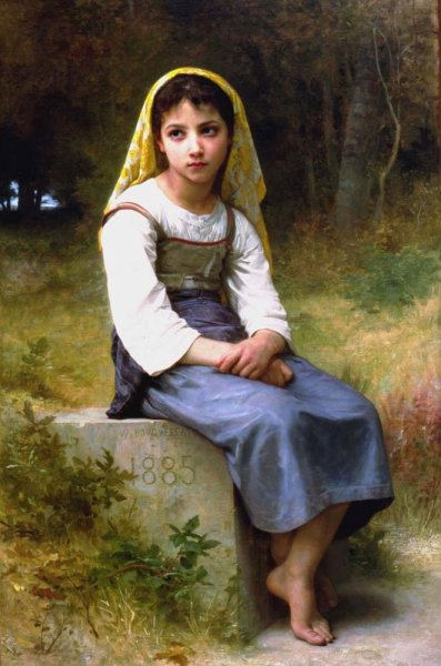 Main Product Photo of Meditation Painting by William-Adolphe Bouguereau