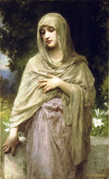 Main Product Photo of Modesty Painting by William-Adolphe Bouguereau