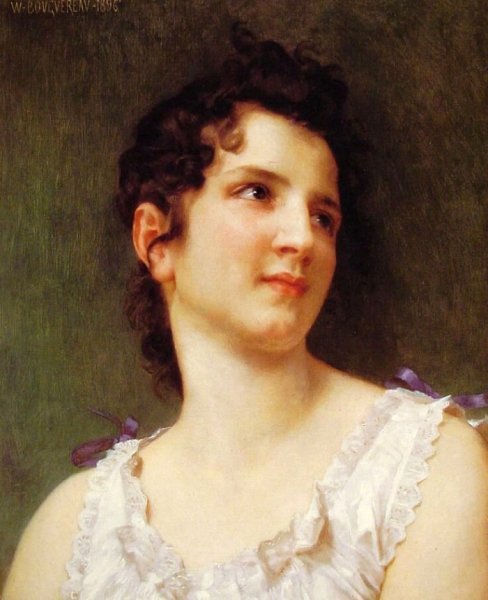 Main Product Photo of Portrait of a Young Girl  Painting by William-Adolphe Bouguereau