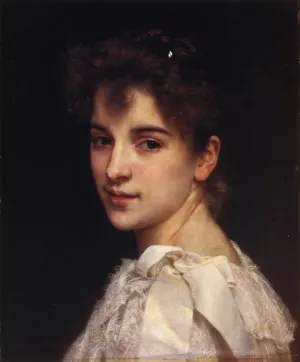 Portrait of Gabrielle Drienza by William-Adolphe Bouguereau - Oil Painting Reproduction