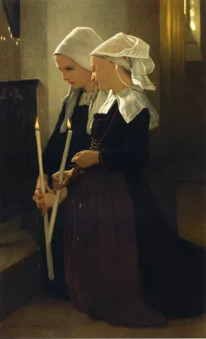 Prayer at Sainte-Anne-d'Auray by William-Adolphe Bouguereau - Oil Painting Reproduction