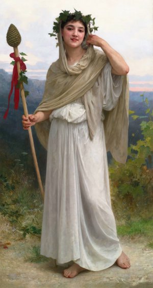 Pretresse De Bacchus by William Bouguereau Oil Painting