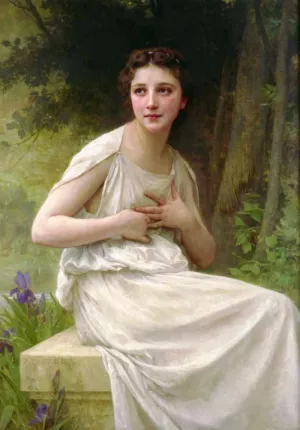 Reflection by William-Adolphe Bouguereau Oil Painting