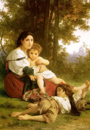 Rest by William-Adolphe Bouguereau - Oil Painting Reproduction