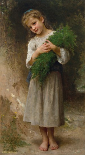 Retour des champs by William Bouguereau Oil Painting