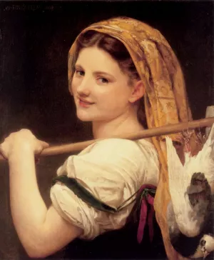 Returned from the Market by William-Adolphe Bouguereau Oil Painting