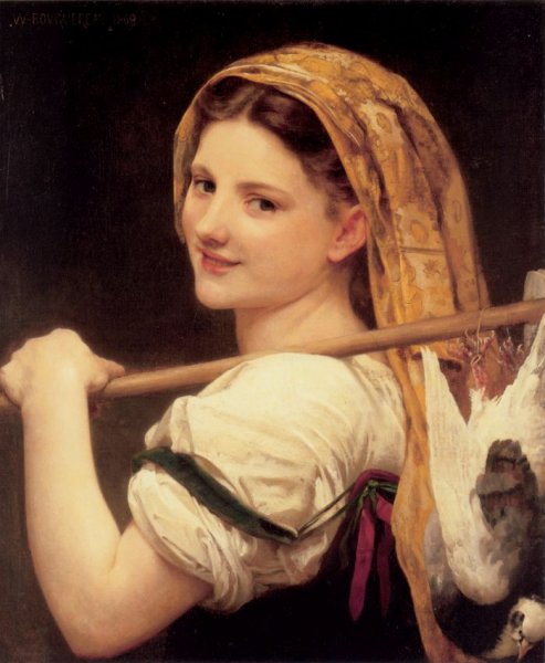 Main Product Photo of Returned from the Market Painting by William-Adolphe Bouguereau