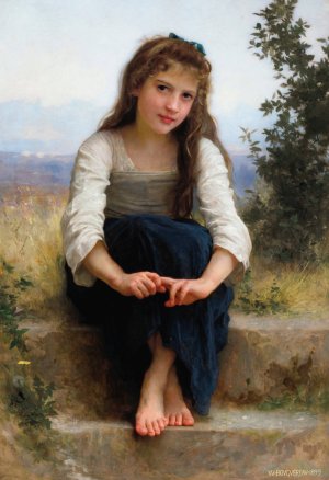 Reverie by William Bouguereau Oil Painting
