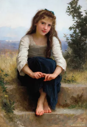 Reverie by William Bouguereau Oil Painting