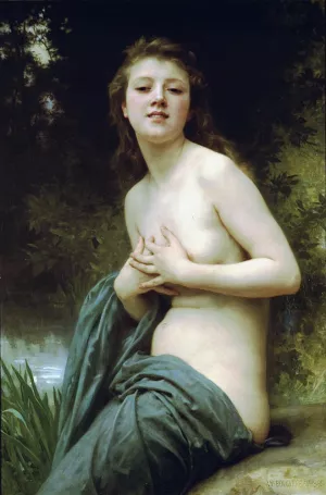 Spring Breeze by William-Adolphe Bouguereau - Oil Painting Reproduction