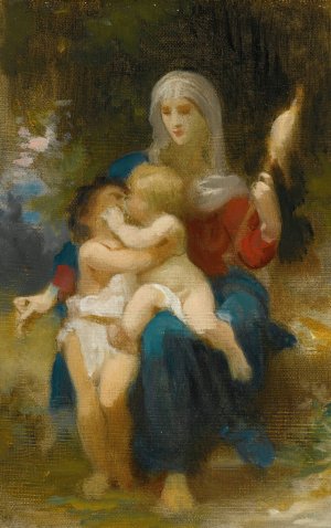 Study For Sainte Famille by William Bouguereau Oil Painting
