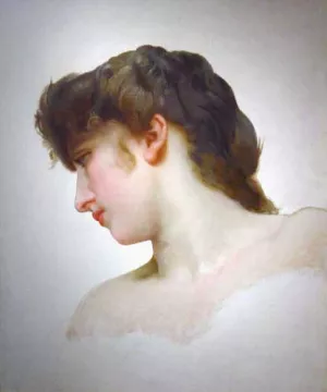 Study of a Blonde Woman's Profile by William-Adolphe Bouguereau Oil Painting