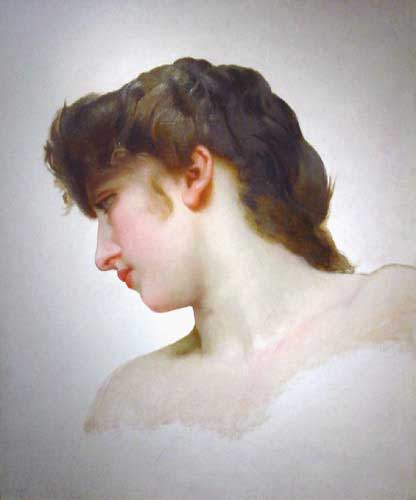 Study of a Blonde Woman's Profile by William-Adolphe Bouguereau - Hand-Painted Oil Painting Reproduction
