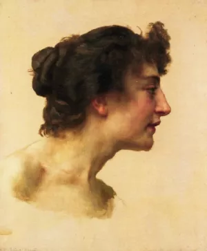 Study of the Head of Elize Brugiere by William-Adolphe Bouguereau Oil Painting