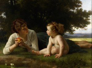 Temptation by William Bouguereau Oil Painting