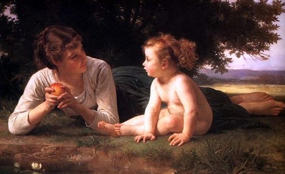 Main Product Photo of Temptation Painting by William-Adolphe Bouguereau