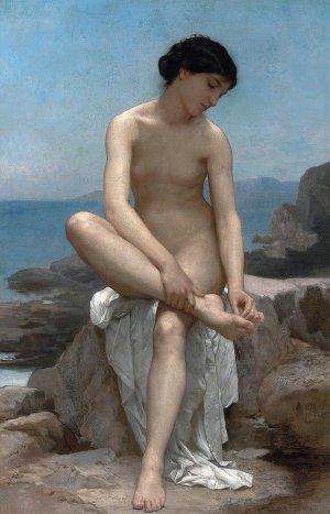 The Bather Oil painting by William Bouguereau