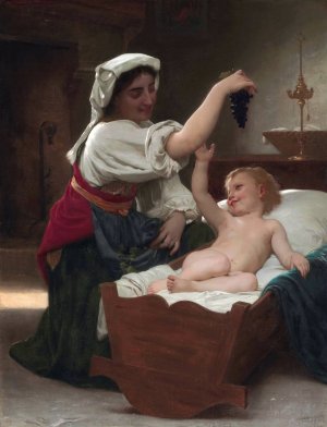 The Bunch Of Grape by William Bouguereau Oil Painting