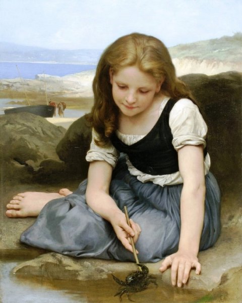 Main Product Photo of The Crab Painting by William-Adolphe Bouguereau