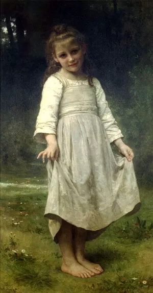 The Curtsey by William-Adolphe Bouguereau Oil Painting