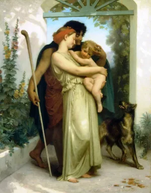 The Departure of the Shepherd by William-Adolphe Bouguereau - Oil Painting Reproduction