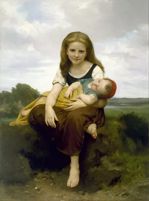 The Elder Sister painting by William-Adolphe Bouguereau