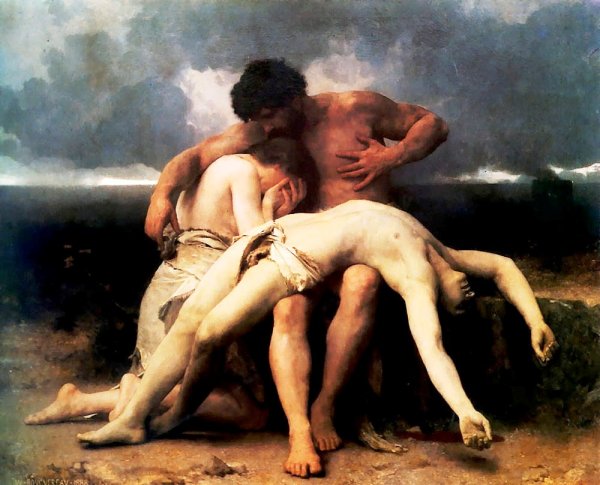 Main Product Photo of The First Mourning Painting by William-Adolphe Bouguereau