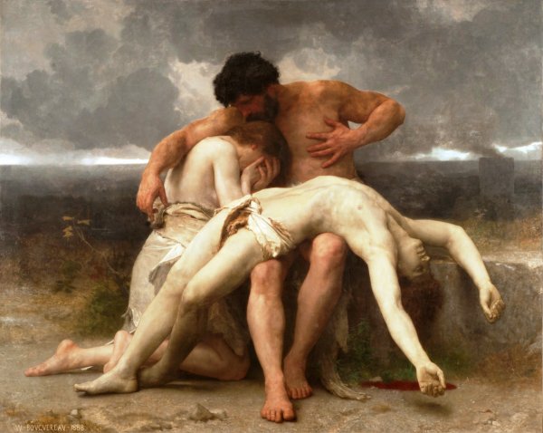 Main Product Photo of The First Mourning Painting by William-Adolphe Bouguereau